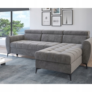 Wygodny narożnik z funkcją spania Bjorn w welurze